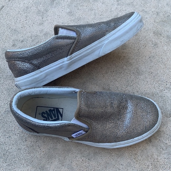 Vans Gold Shimmer Slip on Sneaker Women's Size 6.5 - Picture 2 of 9
